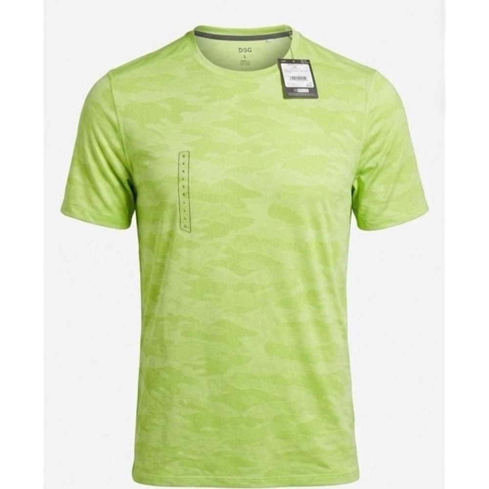 DSG‎ Movement Jacquard Tee Mens Size M Pale Neon Green New With Tags